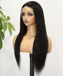 Compra a granel Pelucas delanteras de encaje Hueso Recto HD Peluca frontal de encaje Pelucas de cabello humano de color natural largo para mujeres negras 280 Densidad - Product Image 1