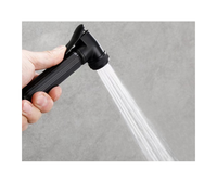 Ensemble de douche pliant en acier inoxydable avec affichage numérique LED noir mat moderne Libert G-14, mitigeur de douche chaud/froid à effet pluie
