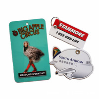 Étiquettes de bagages en plastique PVC rigide personnalisées en gros, impression personnalisée de logo, étiquettes de bagages de voyage, impression couleur complète, couleur personnalisée, transparente