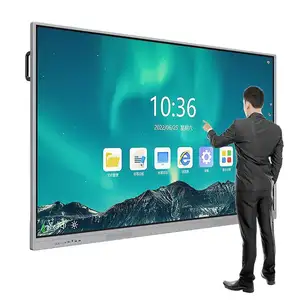 65 "akıllı elektrikli kaykay interaktif beyaz tahta dokunmatik android tv akıllı sınıf okul için promethean monitör smartboards