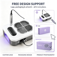 Lampe UV pour ongles Meixin haute puissance 120W avec logo personnalisé, aspirateur automatique portable pour usage domestique, machine à poncer ISO