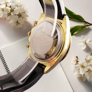 Reloj de diamantes para hombre, personalizado, de lujo, cronógrafo, con esfera de tigre, correa de caucho, reloj de pulsera de acero inoxidable. - Product Image 4