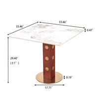Voxhome Drop Shipping Ensemble table et chaises ronde moderne en pierre frittée 2 4 places Bistro Breakfast Coffee Shop