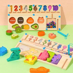 Bloques de Emparejamiento de Números para Niños CPC CE, Juego Educativo Temprano de Clasificación y Conteo, Laberinto de Cuentas, Tablero de Actividades - Product Image 1