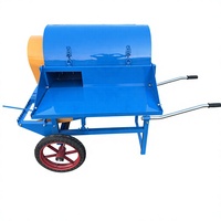 Machine à battre le riz paddy à haute efficacité 600 kg/h, double alimentation électrique/diesel, pour céréales, blé et soja