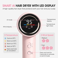 Sèche-cheveux intelligent à séchage rapide 2026 pour salon et usage domestique professionnel, 110 000 tr/min, haute vitesse, moteur BLDC, avec capteur automatique IA