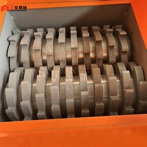 Double Shaft Stainless Steel Aluminum Glass Door Textile Shredder Wood Plastic <strong>Rubber</strong> Tire <strong>Shredding</strong> Granulator 20kW Motor - Product Image 6