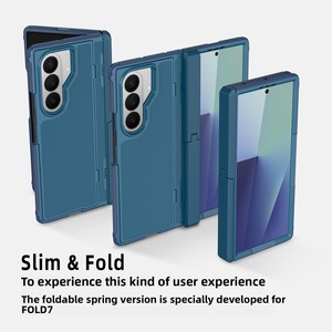 เคสโทรศัพท์รุ่นใหม่ Huanmin สำหรับ Samsung Fold7/ เคสโทรศัพท์แบบพับได้ลด 40% พร้อมขาตั้งและป้องกันบานพับ จัดส่งข้ามประเทศ - Product Image 2