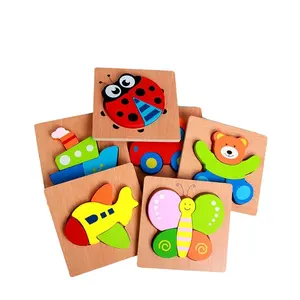 Konig Kids Montessori Ladybug Rompecabezas de made Wood Puzzle Wooden Puzzle Toys Games Activity Educational Montessori Toys