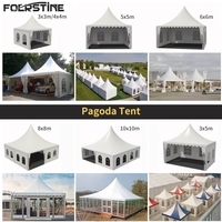 Tentes Foerstine sur Mesure en Alliage d'Aluminium, Tente de Mariage, Tente de Réception, Chapiteau de Luxe à Pignon pour Événements Glamping, 10x20 m
