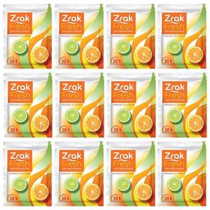 Désodorisant en gel écologique à suspendre, parfum orange, pour salle de bain, toilettes et voiture - Élimine les odeurs, dure 30 jours - Product Image 1