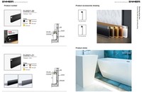Éclairage dissimulé, barre LED encastrée, profil en aluminium, lumière LED pour plinthe murale
