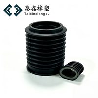 Manchon de protection télescopique en caoutchouc noir imperméable personnalisable TaiXin, soufflet anti-poussière pour tige de piston, couvercle de cylindre