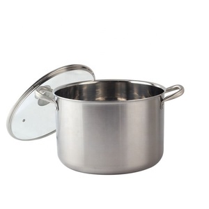 Venta caliente cocina cocinar ollas de sopa grandes de acero inoxidable grandes utensilios de cocina sartenes juegos con tapa - Product Image 4