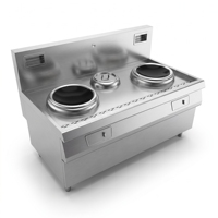 Cuisinière électrique professionnelle à double brûleur en acier inoxydable de qualité supérieure, haute puissance et efficace pour les restaurants