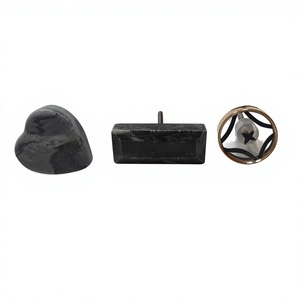 Solid Marble and Brass Rimmed Cabinet <b>Knob</b> Round <b>White</b> Marble Brass Drawer Pull Natural Stone <b>Door</b> <b>Knob</b> - Product Image 4