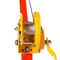 Treuil manuel compact et compact avec câble en acier de 7 mètres et longueur de câble réglable pour les travaux de remorquage sur le terrain