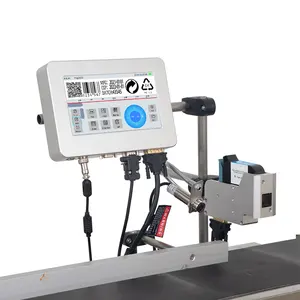 Variable Expiry Date QR Code Counter 2D GS1 Barcode Coder Printer 7 Inch Screen Industrial Inkjet Coding Machine for Sale