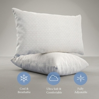 Oreiller pour lit Queen Size en mousse à mémoire de forme déchiquetée, hauteur réglable, ergonomique, rafraîchissant, hypoallergénique, doux