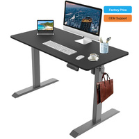 Bureau assis-debout électrique de haute qualité à moteur unique, réglable en hauteur pour le bureau à domicile, moderne en acier métallique, nouveau modèle électrique