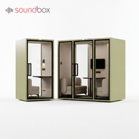 Cabine de bureau insonorisée moderne, cabine téléphonique acoustique, cabine de réunion modulaire silencieuse pour environnement de bureau à plan ouvert