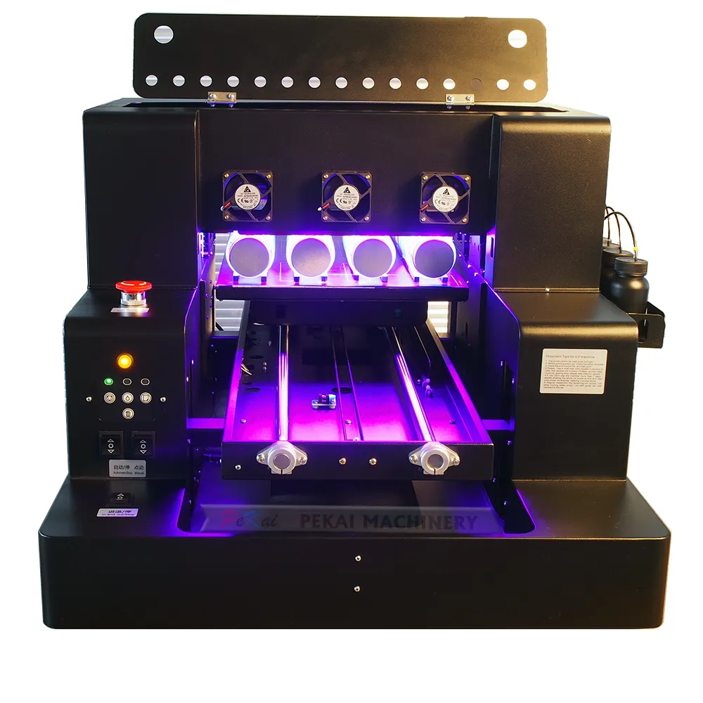 Auto Printer UV Flatbed & botol mesin Printer UV komersial A3 kecil UV Inkjet Printer untuk casing ponsel