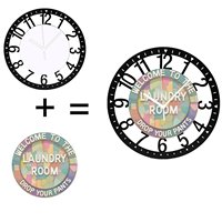 Horloge murale ronde en fer de 25 cm au design nordique avec aiguilles élégantes et silencieuses