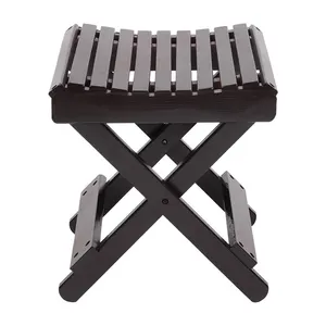 Multifunctional Bamboo Kid Setp Stool Wood Shower Seat Small Stools for Outdoor Camping Fishing Portable Folding Stool
