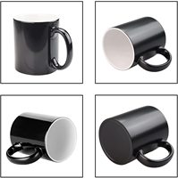 MIDA Special Mug Magique à Changement de Couleur 11oz, Mug de Sublimation Peignable à Chaleur, Mug à Café Vierge