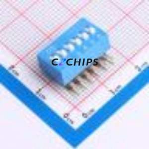 DA-06BP DIP Switch Through hole Component (THT) Switch ( Number of Switch Sections: 6 )( Lead Spacing: 2.54mm )( Color: Blue ) - Product Image 1