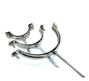 Collier de serrage avec clous PVC blanc et deux vis pour la fixation de clous et boulons d'ancrage supplémentaires Outils de forage pour collier de serrage - Product Image 1