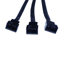 Divisor de Ventilador PWM, Cable Adaptador de 4 Pines, 1 a 1 2 3 4, Divisor de Ventilador de CPU para Computadora, Cable de Extensión de Alimentación para Ventilador de PC