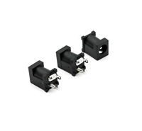 Prise d'alimentation verticale droite DC012A-2.0, contact en cuivre résistant aux hautes températures, boîtier en nylon, pour circuit imprimé, IP40, 0,5A, 50V
