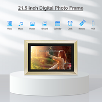 2026 Penjualan Terlaris Layar LCD IPS Besar 1920x1080 Full HD 21.5 22 Inci Bingkai Kayu Bingkai Foto Digital Elektronik