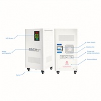 Stabilisateur de tension automatique triphasé AC SVC 30 kVA 50 kVA avec affichage LED 50/60 Hz 220 V