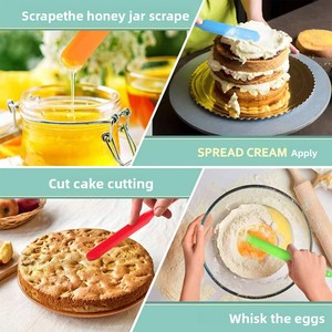 Spatule multifonctionnelle tout-en-un en silicone de qualité alimentaire, résistante à la chaleur, facile à nettoyer, racloir de pâtisserie, couteau à beurre épaissi pour crème - Product Image 3