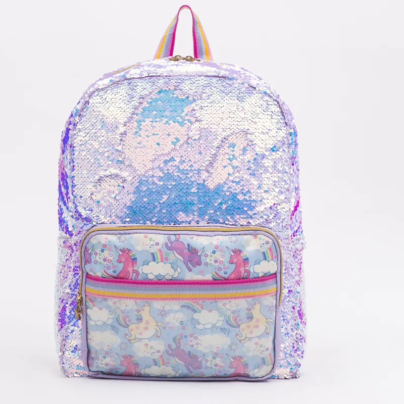 Magic Reversible Sequin Cute Sequin Lovely Animals Backpack School Bag for Kids