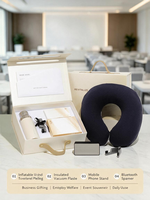 Coffret Cadeau d'Entreprise de Luxe - Essentiels Numériques Tout-en-un pour Nomades, Accessoires Technologiques Intelligents Faits Main et Gaufrés, Support de Cou 360°