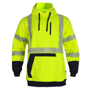 Sudadera con Capucha Fluorescente Amarilla XK-001, Ropa de Trabajo Ignífuga, Ropa de Seguridad de Alta Visibilidad, Talla y Material Personalizables - Product Image 1
