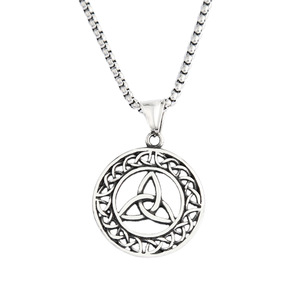 Yunnique Collier Pendentif Viking en Acier Inoxydable pour Homme, Design Rétro Creux, Chaîne de Pull, Bijou Cadeau - Product Image 5