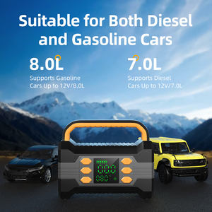 Compresseur d'air portable 4-en-1 1000A, démarreur de batterie 150PSI 12V, charge rapide USB, écran numérique, <span class=keywords><strong>booster</strong></span> de batterie moto/voiture - Product Image 2