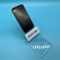 Présentoir de téléphone portable de comptoir imprimé de marque avec support d'étiquette de prix supports d'affichage de téléphone portable