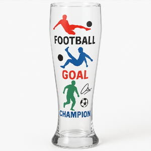 Vaso de cerveza con logotipo personalizado al por mayor, vaso de <span class=keywords><strong>cristal</strong></span> de fútbol mundial con impresión personalizada de estilo moderno/clásico artesanal <span class=keywords><strong>gigante</strong></span> soplado a mano - Product Image 2
