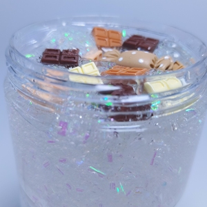 CHENXI Innovation Slime Transparent Non Toxique Personnalisé Breloques en Résine Alimentaire Effet Chocolat Perles Slime Moelleuses Bingsu - Product Image 5