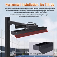 Iluminación LED de 200W para Canchas de Pickleball, Luz Deportiva Antideslumbrante para Canchas de Tenis y Campos de Cricket