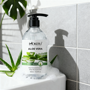 MOKERU 500ML Nouveaux produits de soin de la peau, <span class=keywords><strong>gel</strong></span> <span class=keywords><strong>douche</strong></span> naturel biologique à l'<span class=keywords><strong>aloe</strong></span> <span class=keywords><strong>vera</strong></span>, <span class=keywords><strong>gel</strong></span> lavant pour le corps hydratant et apaisant - Product Image 3