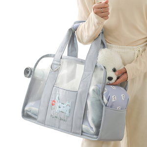 Transportín de malla ligero para mascotas, con logo personalizado de fábrica, bolso de viaje transpirable para mascotas - Product Image 1