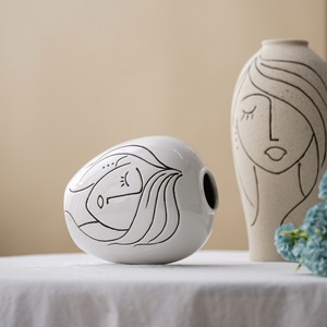 <span class=keywords><strong>Vaso</strong></span> creativo per la pittura del <span class=keywords><strong>viso</strong></span> fioriera moderna per la casa <span class=keywords><strong>vaso</strong></span> in ceramica personalizzabile <span class=keywords><strong>con</strong></span> design del <span class=keywords><strong>viso</strong></span> della ragazza - Product Image 5