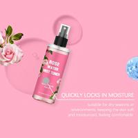 Spray d'eau de rose personnalisé à l'acide hyaluronique 250 ml, éclaircissant, hydratant, apaisant, convient à tous les types de peau, format voyage, pour le maquillage quotidien
