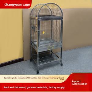 Jaula grande <span class=keywords><strong>de</strong></span> acero inoxidable 304 para pájaros, loro europeo, interior frontal endurecido, nueva jaula grande para pájaros, jaula para loros domésticos - Product Image 5
